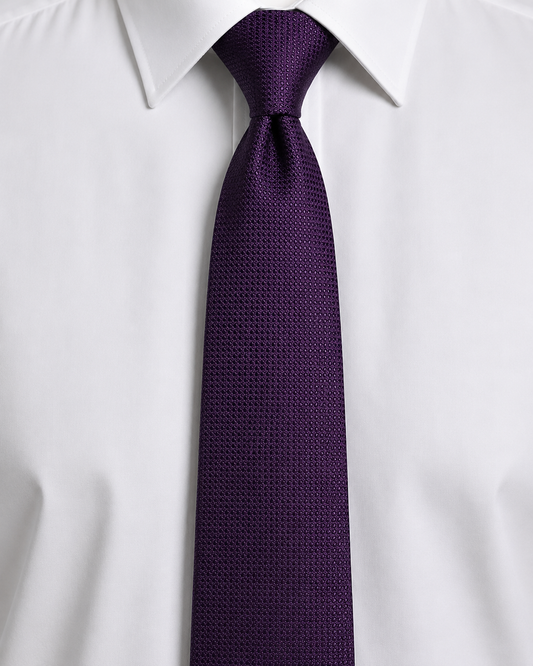 Royal Aubergine Weave Tie – Purple