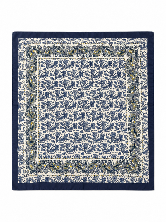 Indigo Gold Paisley Bandana