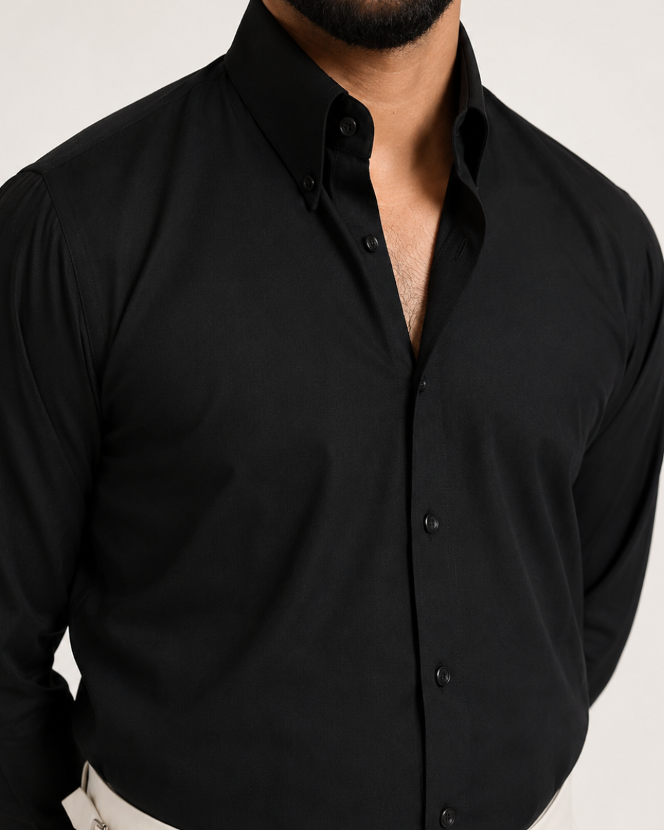 Black Button Down Formal Shirt