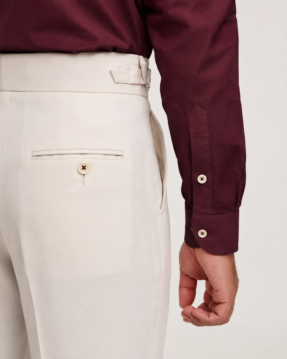Burgundy Button Down Formal Shirt