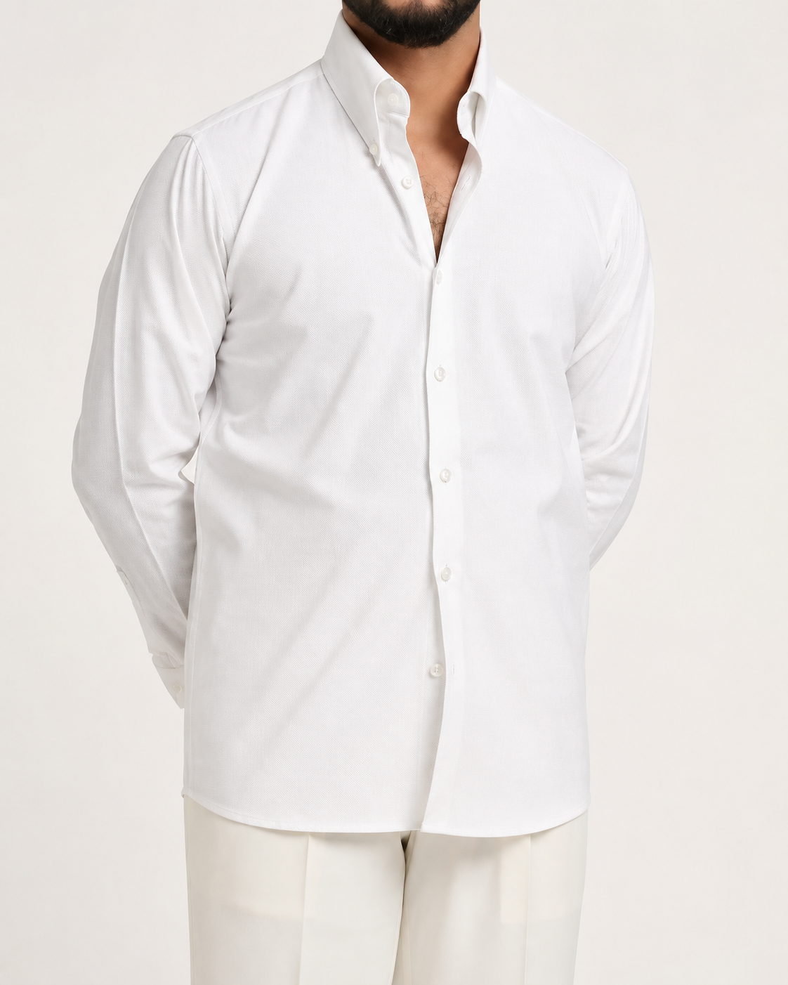 White Button Down Formal Shirt