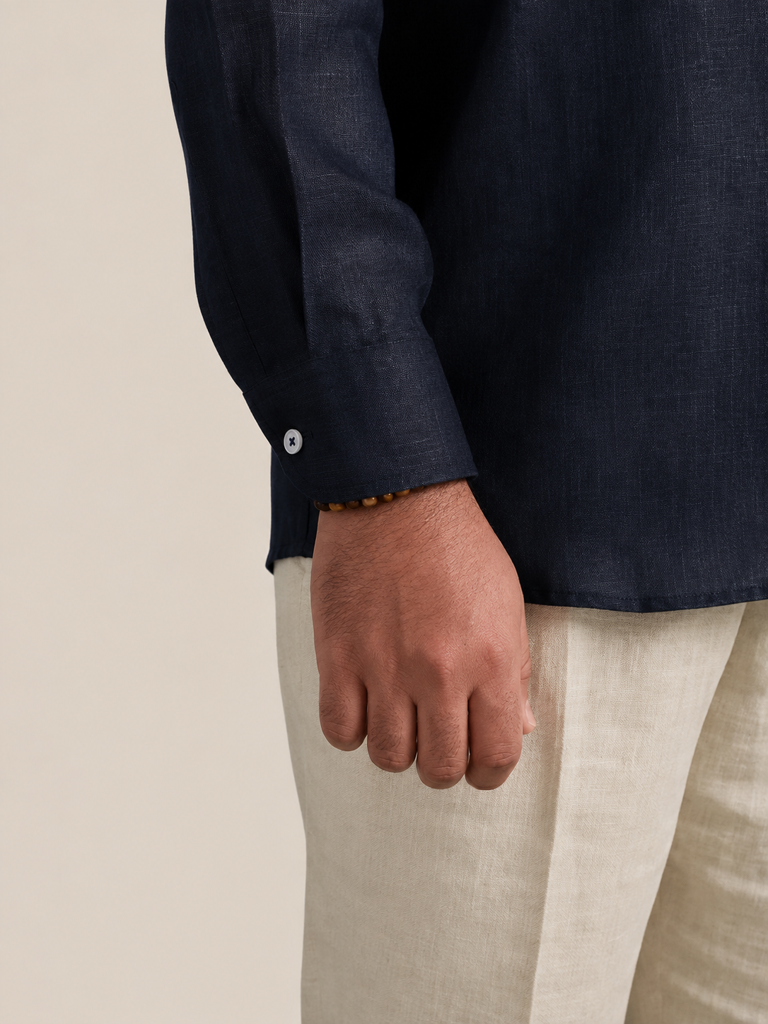 Navy full sleeve cuban shirt