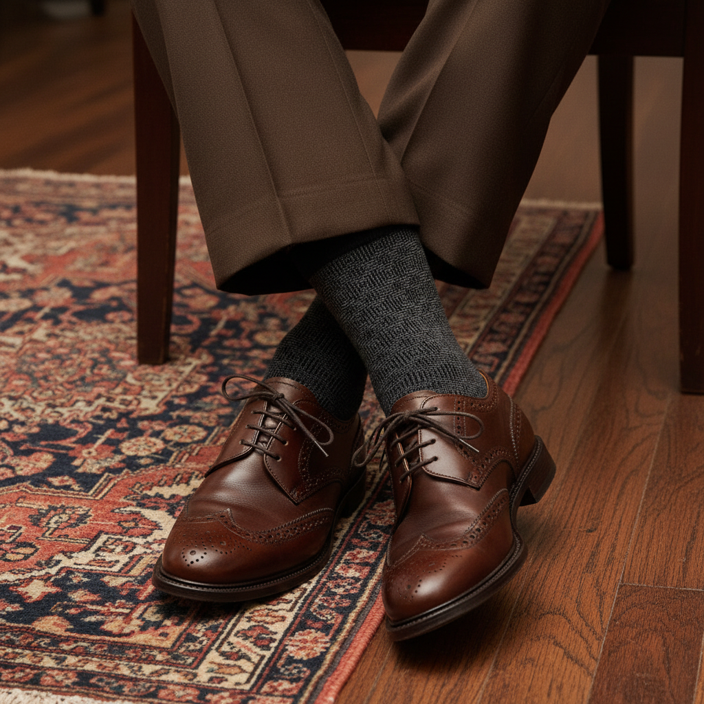 Geometric Black Socks