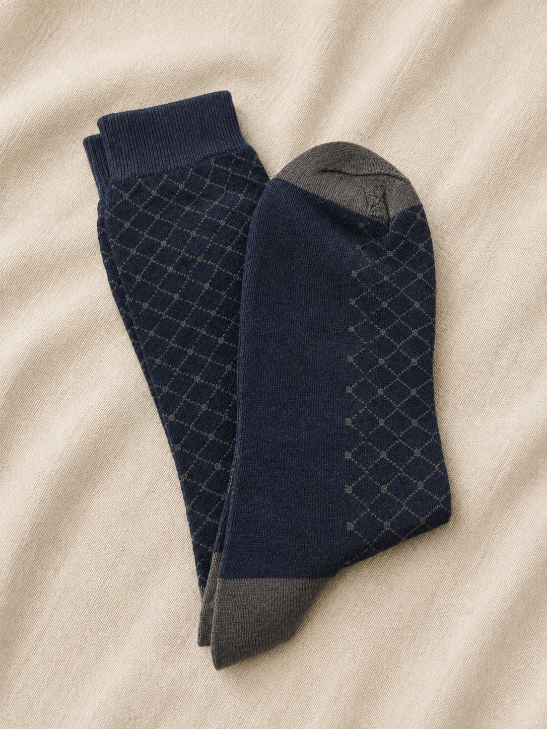 Midnight Argyle Socks