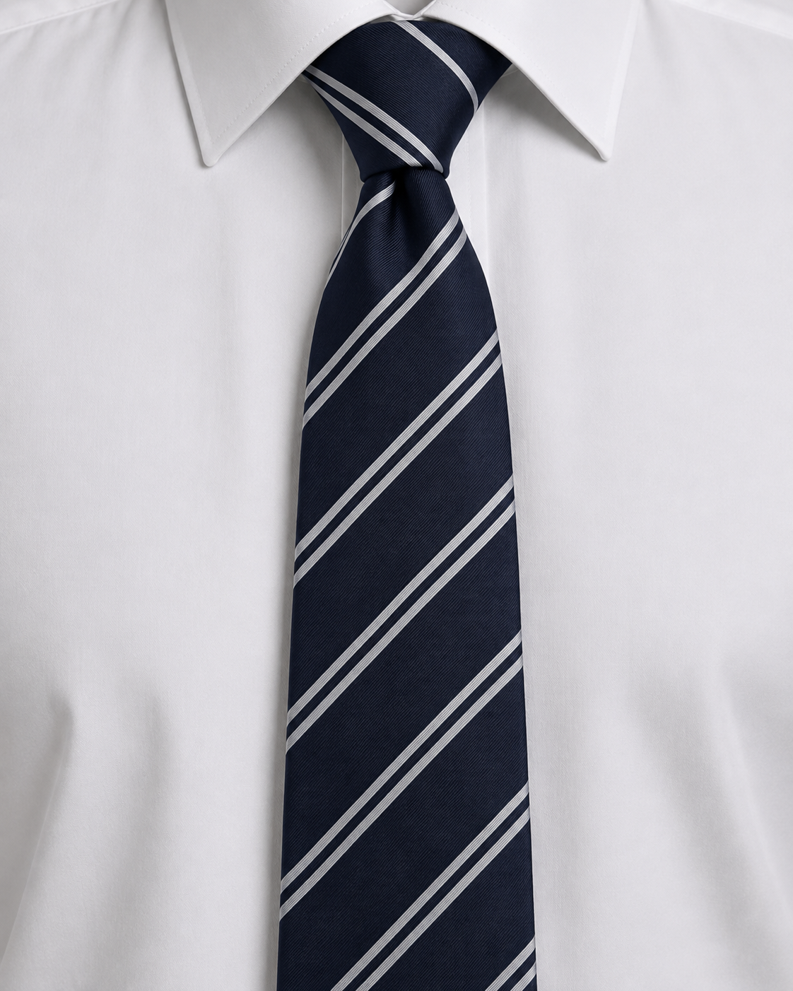 Regent Navy Double-Stripe Tie