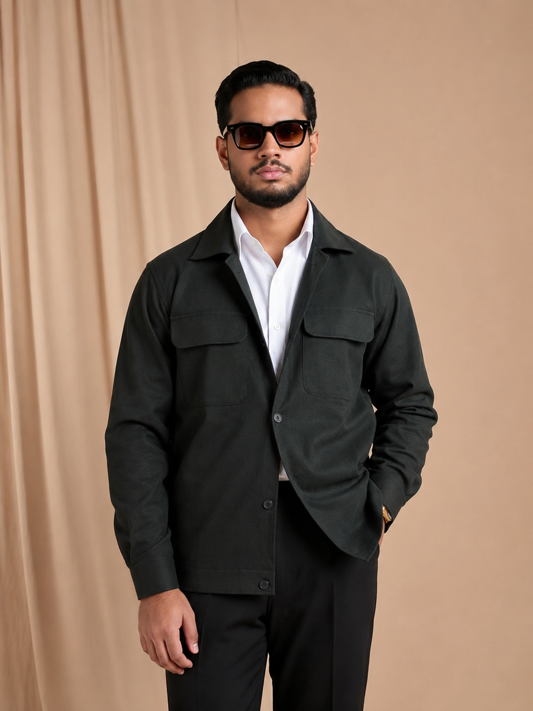 Bottle Green Shacket