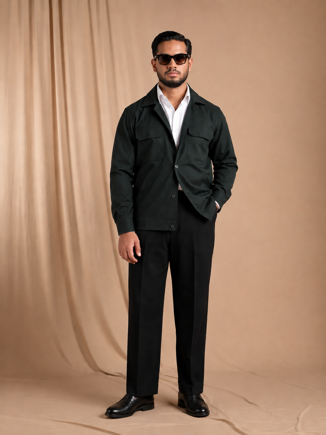 Bottle Green Shacket
