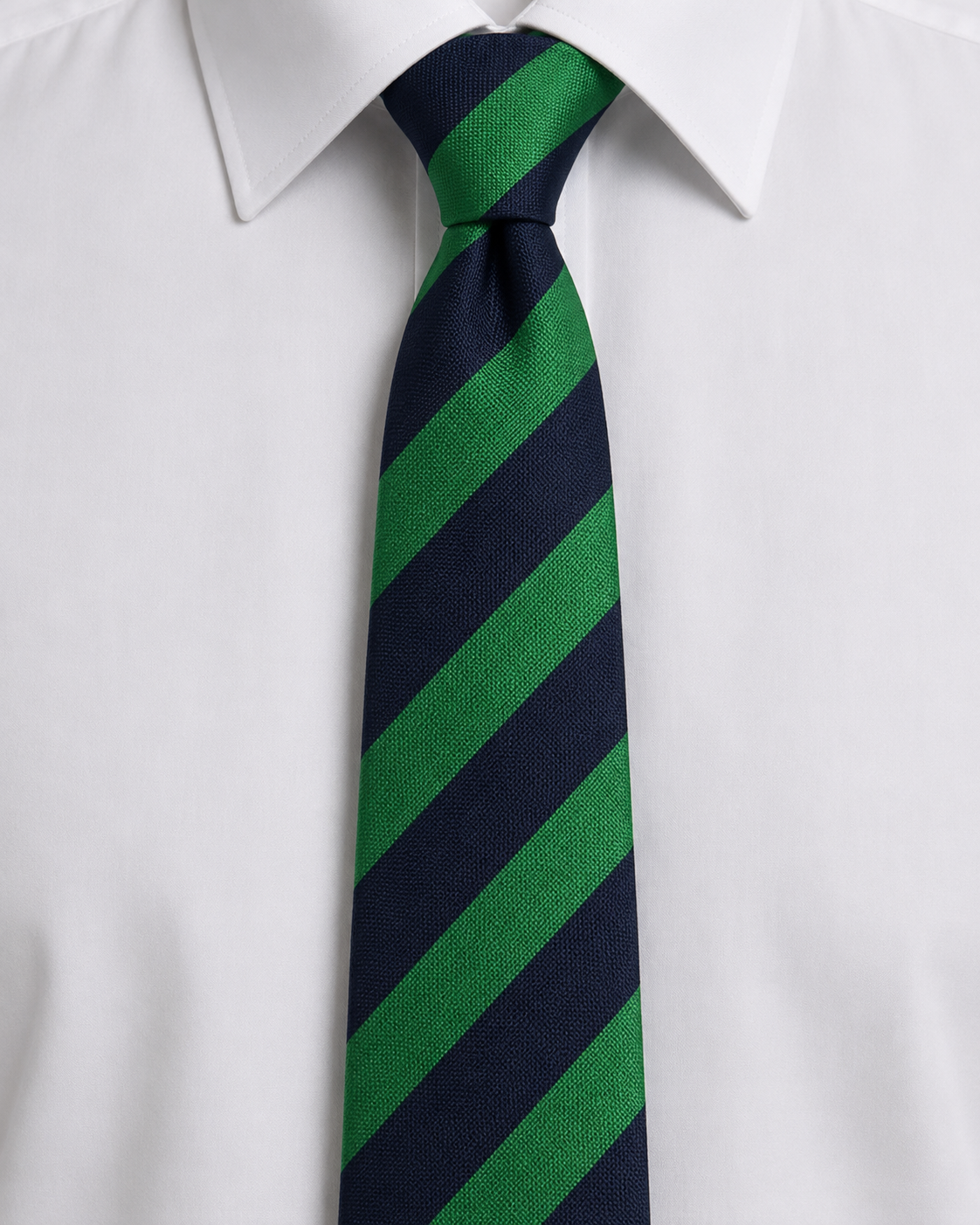 Cambridge Navy & Green Repp Tie