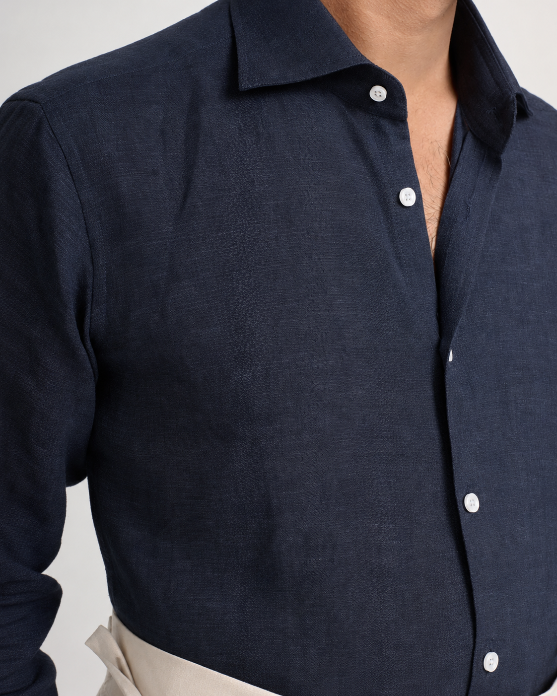 Dark Navy Linen Shirt