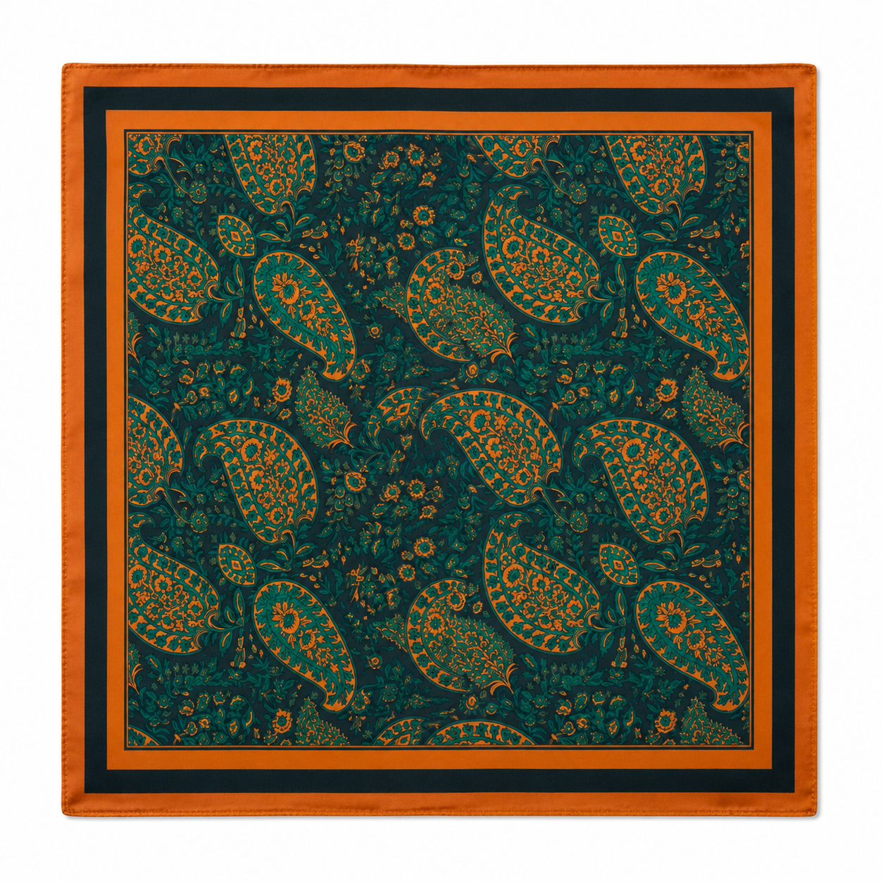 Navy Rust Paisley Bandana