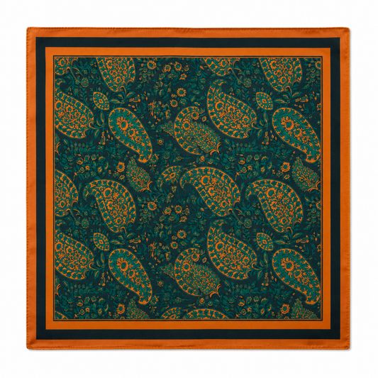 Navy Rust Paisley Bandana
