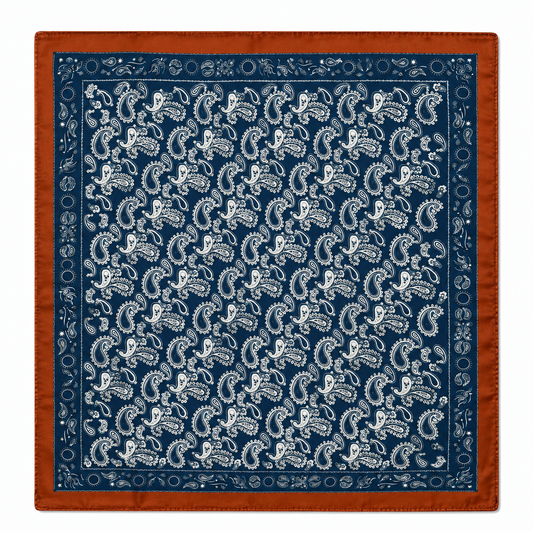 Rust & Navy Paisley Bandana