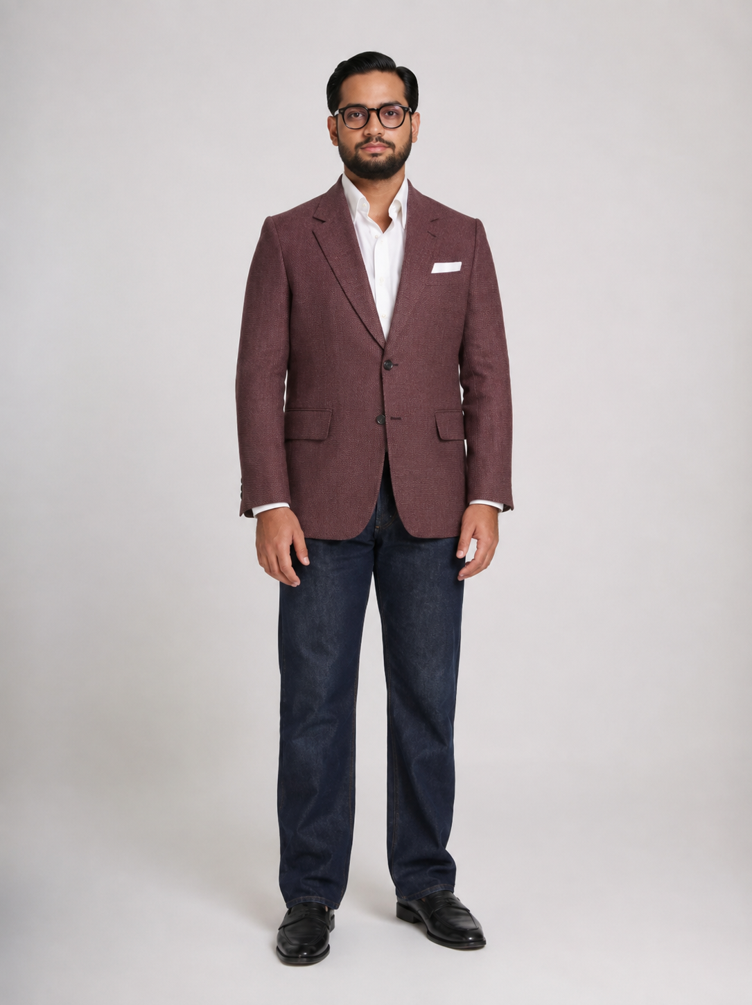 Maroon Linen blazer
