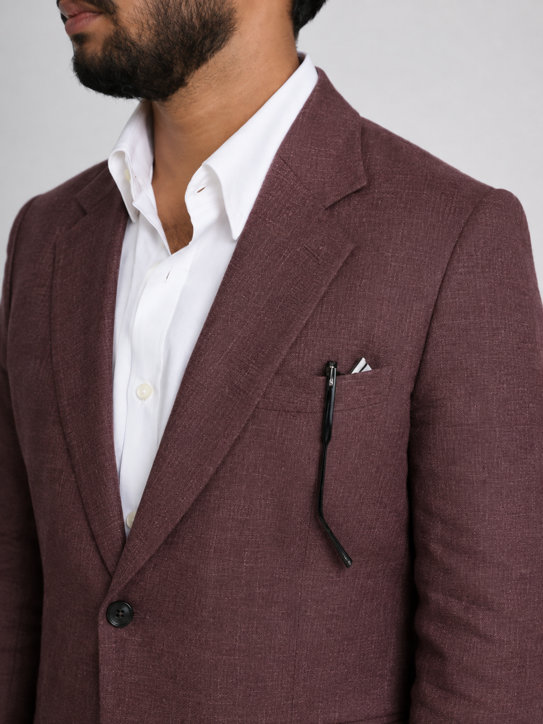 Maroon Linen blazer