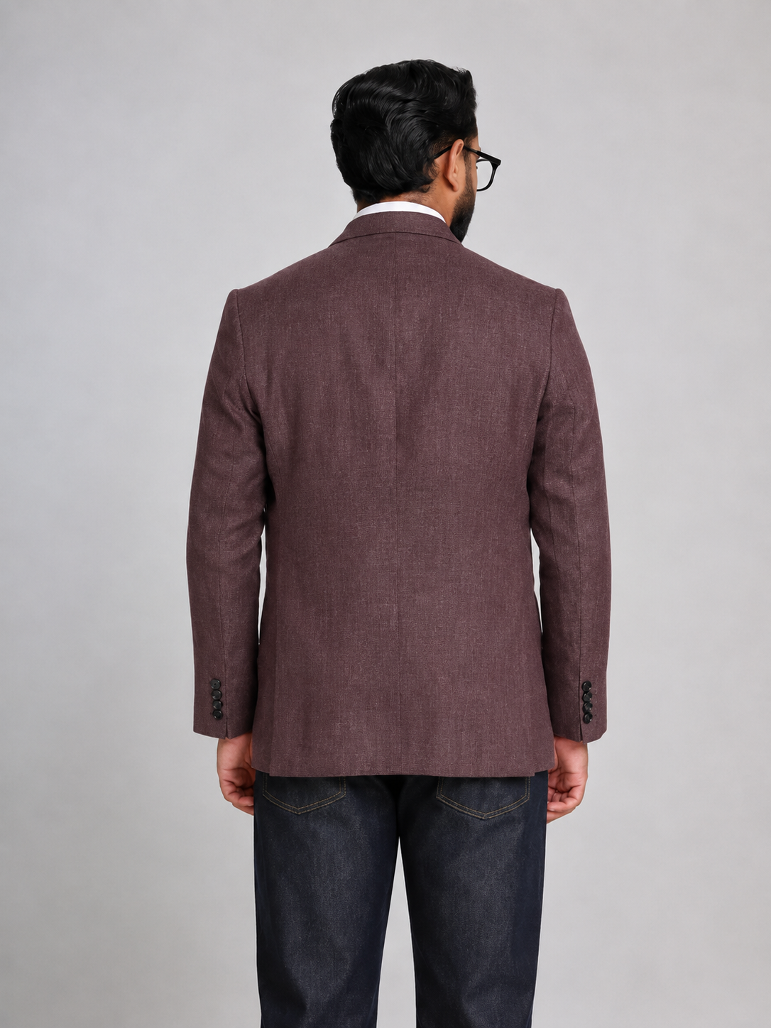 Maroon Linen blazer