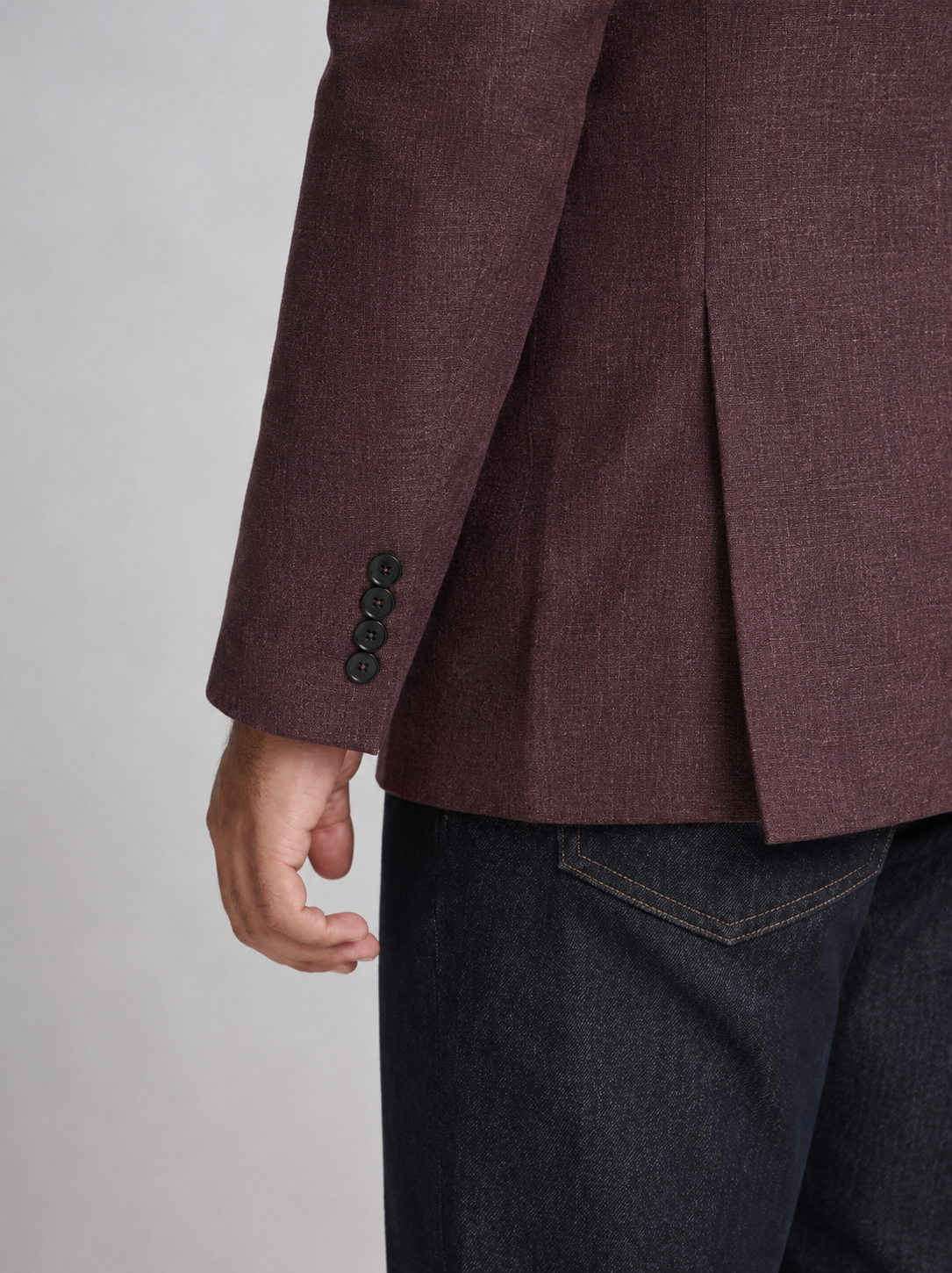 Maroon Linen blazer