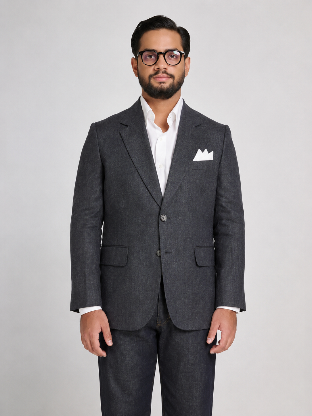 Charcoal Linen Blazer