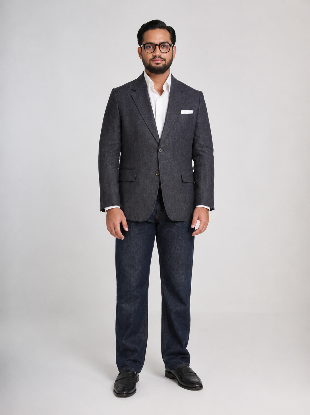 Charcoal Linen Blazer