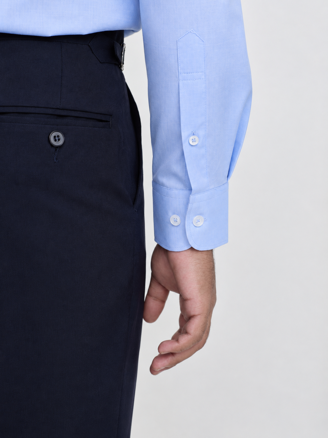 Sky Blue Textured Formal Shirt