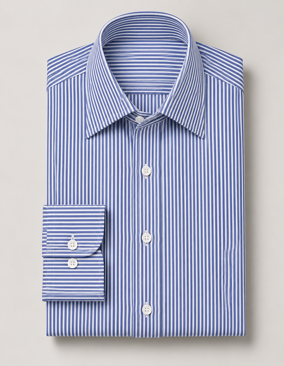 Blue & White Bengal Stripe Shirt