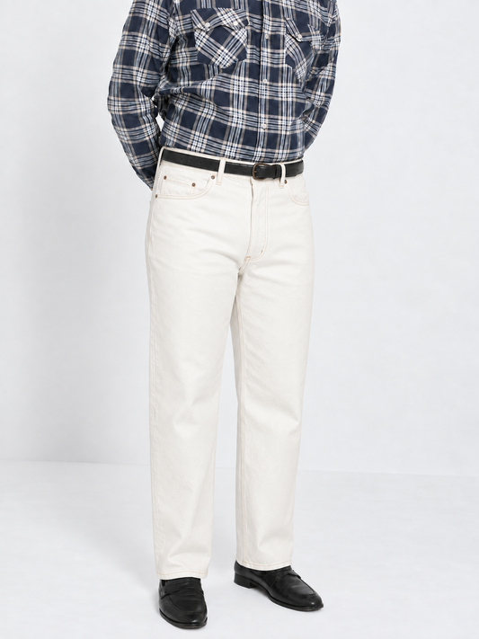 White Mid Rise Jeans