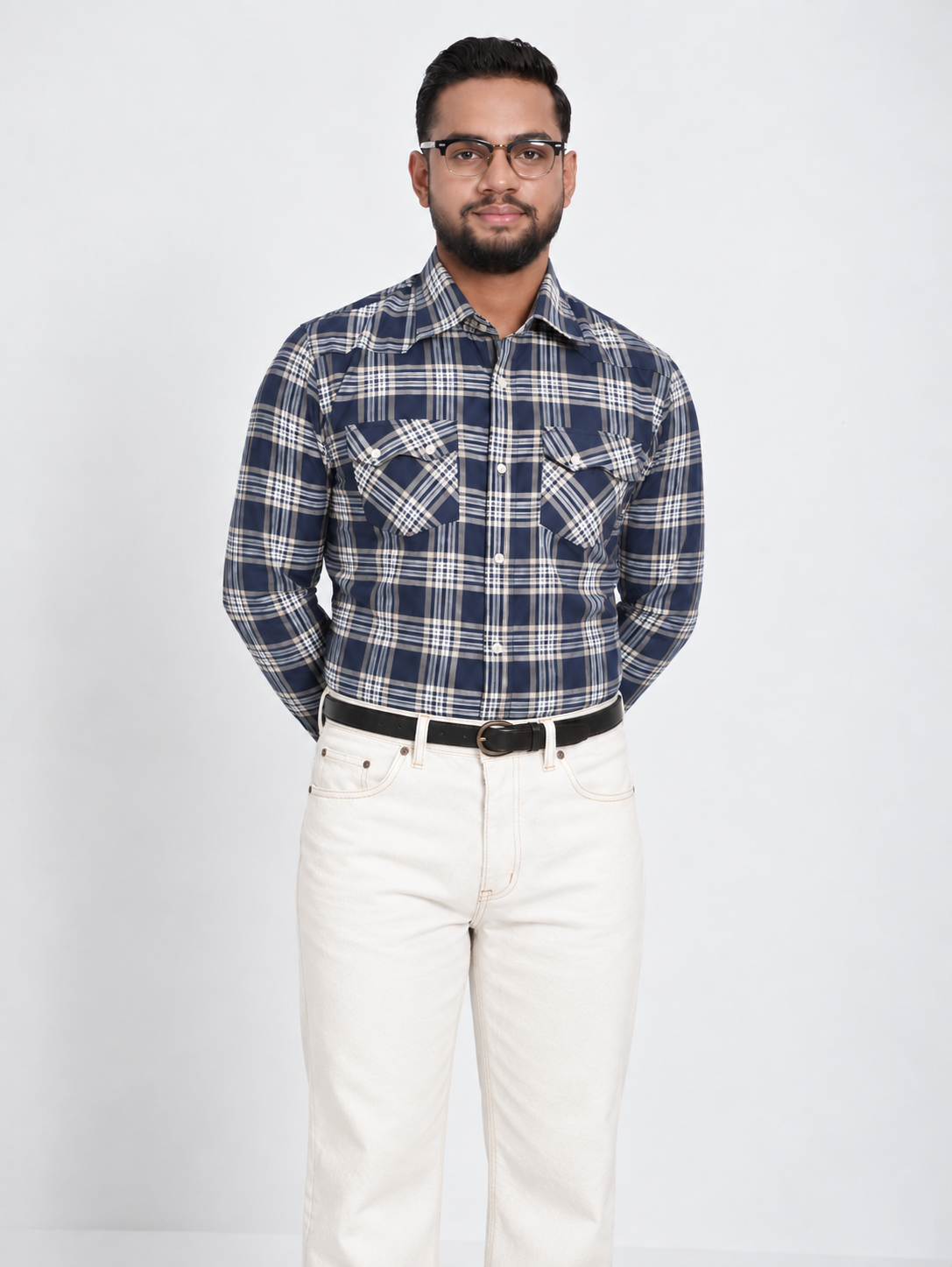 White Mid Rise Jeans