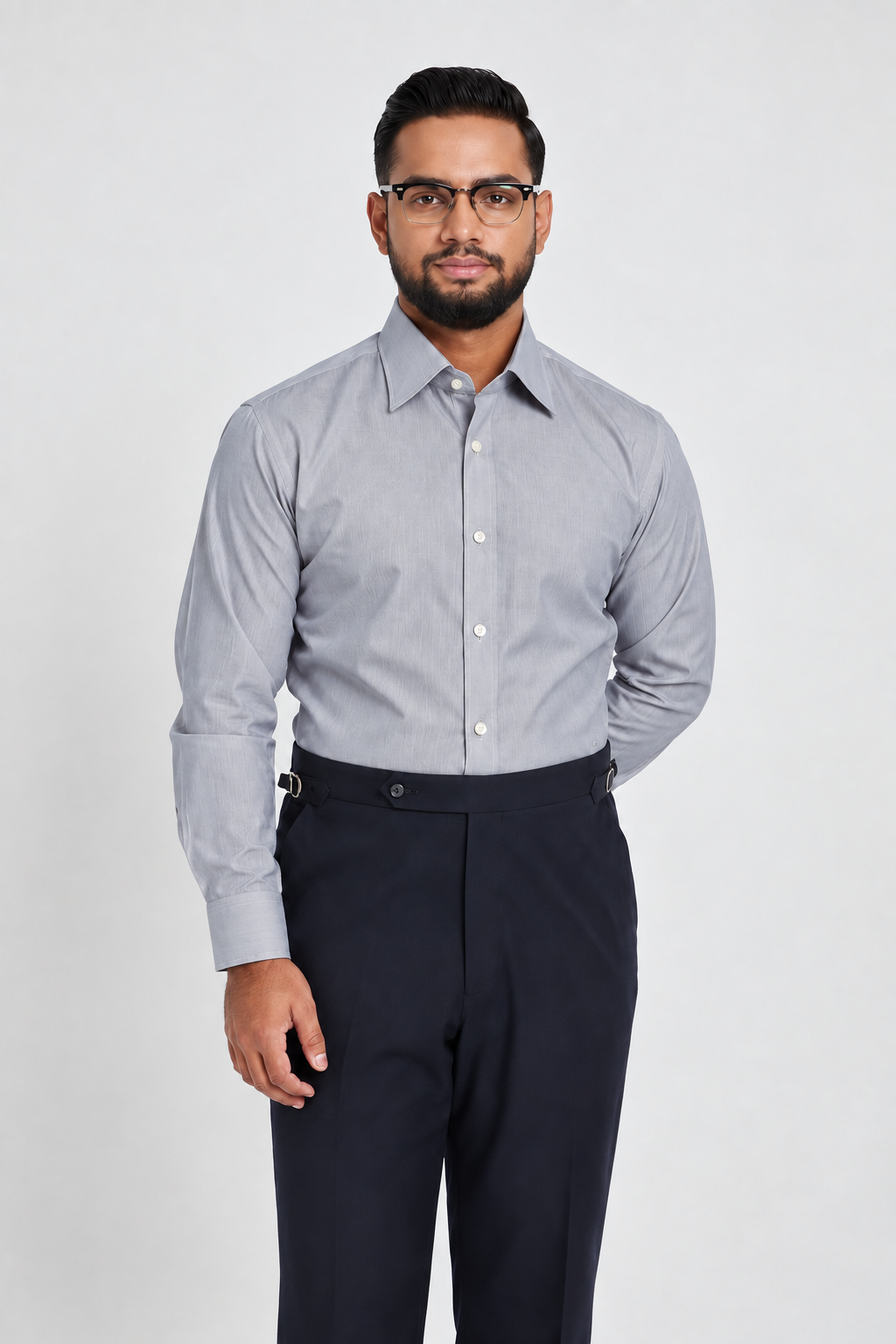 Silver Grey Formal Shirt
