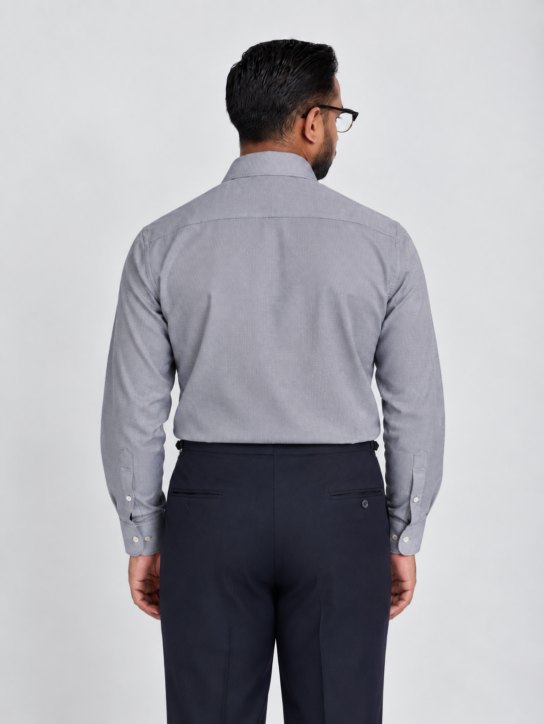 Grey Birdseye Formal Shirt