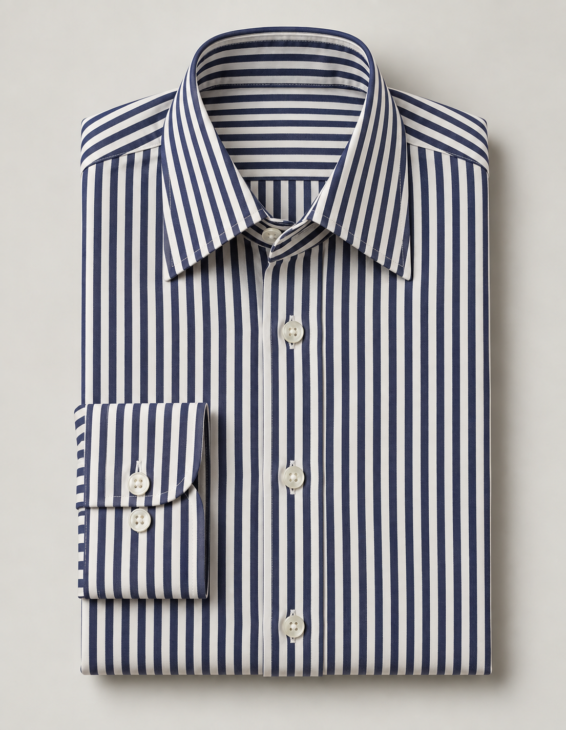 Navy Bengal Stripe Formal Shirt