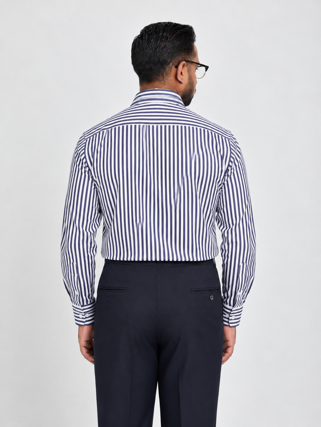 Navy Bengal Stripe Formal Shirt