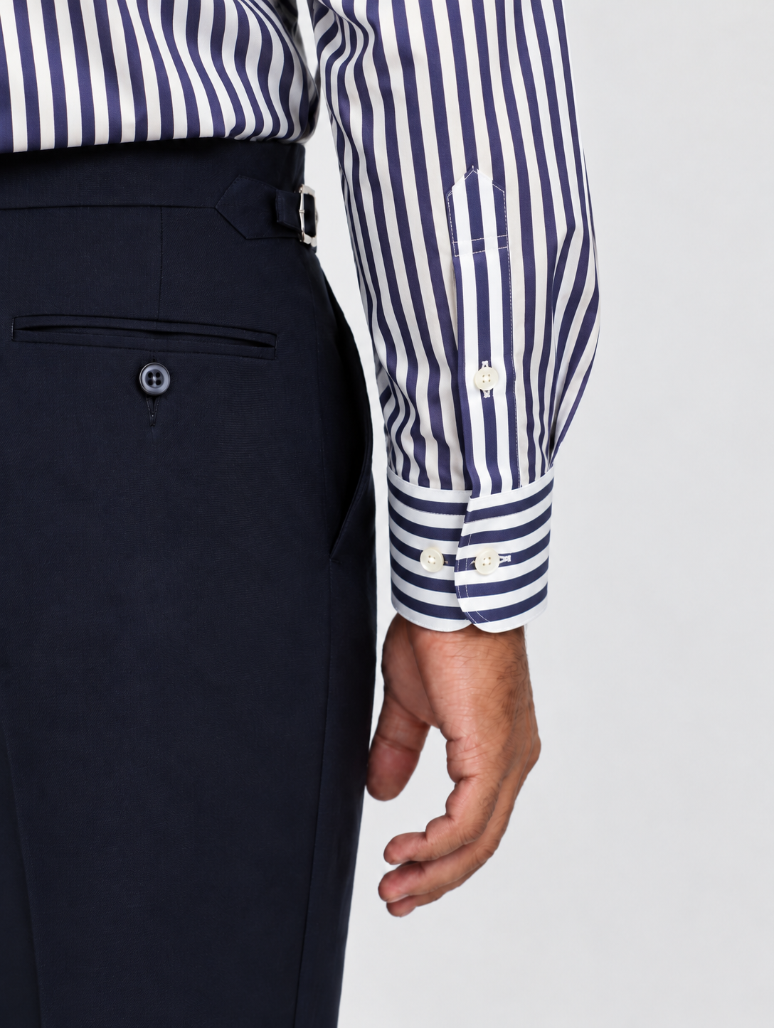 Navy Bengal Stripe Formal Shirt