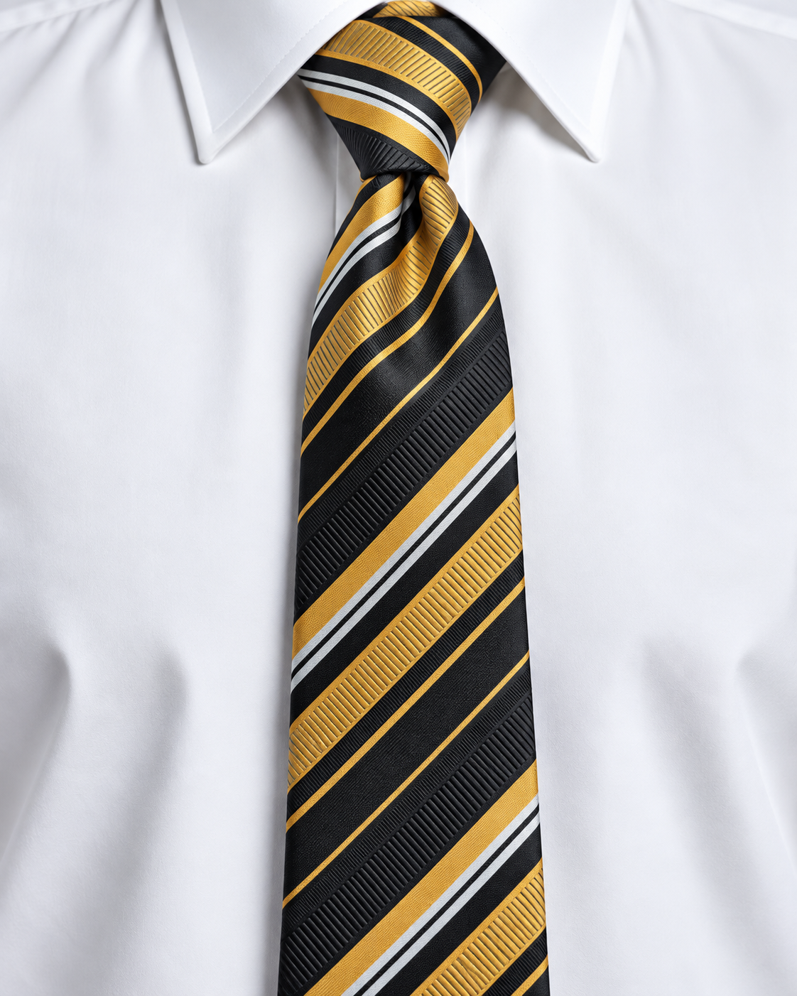 Black & Gold Stripped Tie