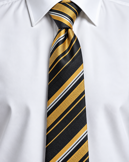 Black & Gold Stripped Tie
