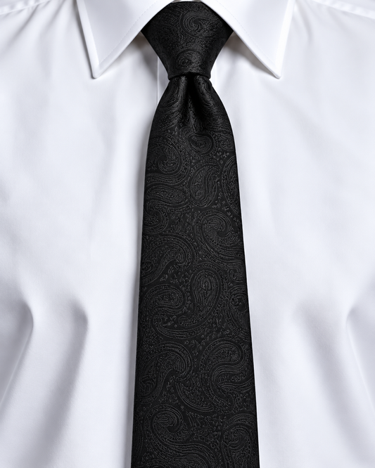 Black Paisley Tie