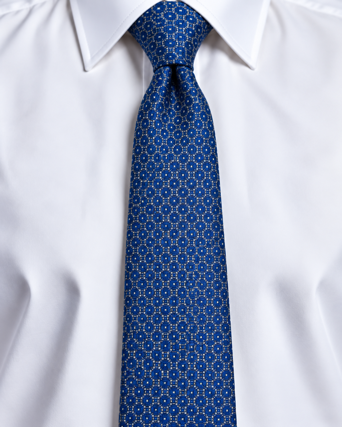 Blue Geometric Tie
