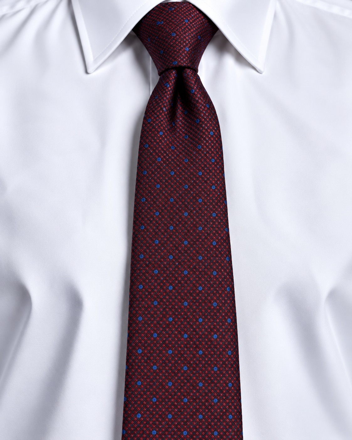 Burgundy Micro-Dot Tie