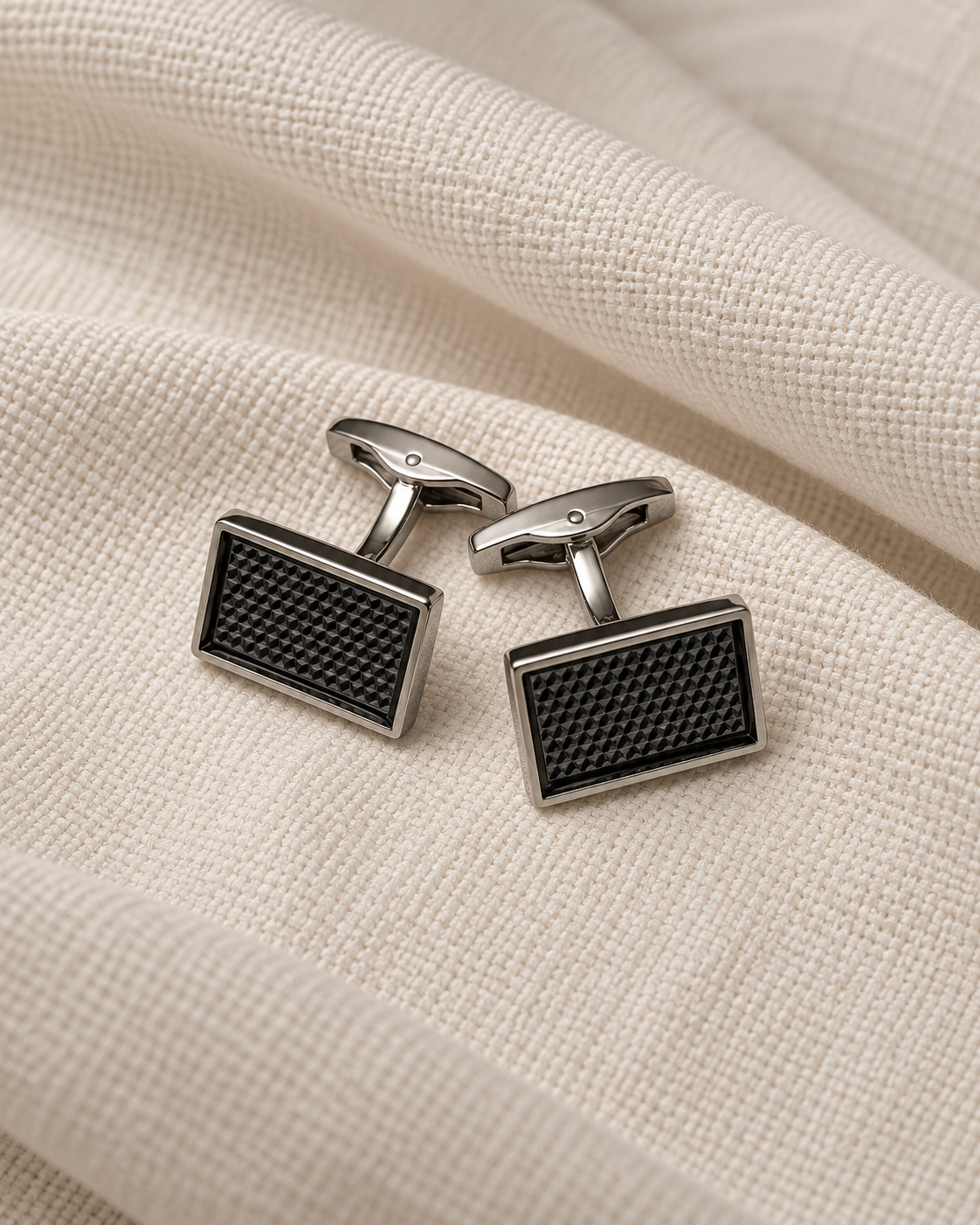 Black Grid Cufflinks