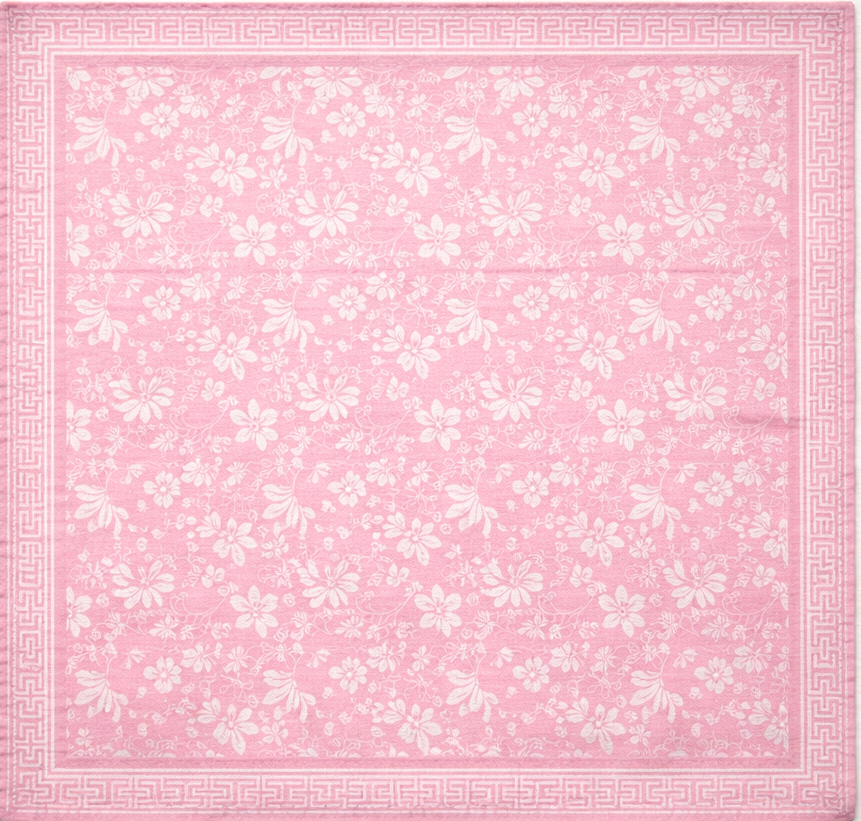 Dusty Pink Floral Pocket Square