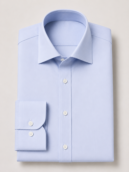 Light Blue Textured Cutaway  Shirt