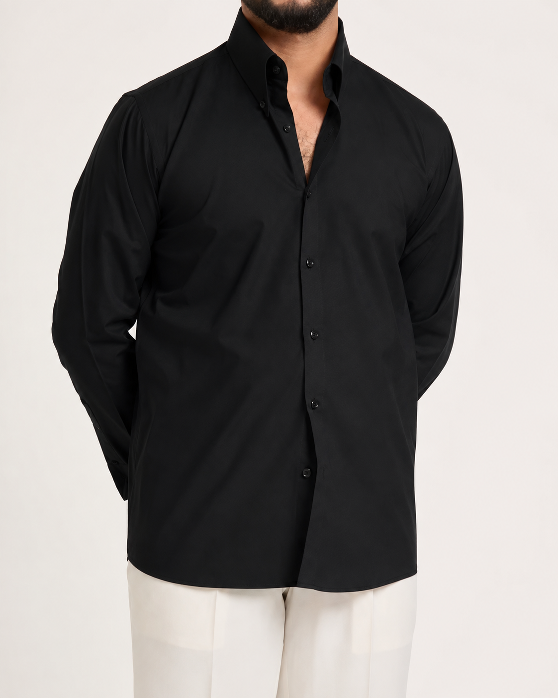 Black Button Down Formal Shirt