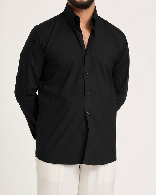 Black Button Down Formal Shirt