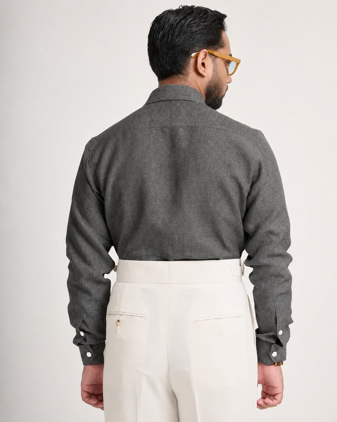 Charcoal Grey Linen  Shirt