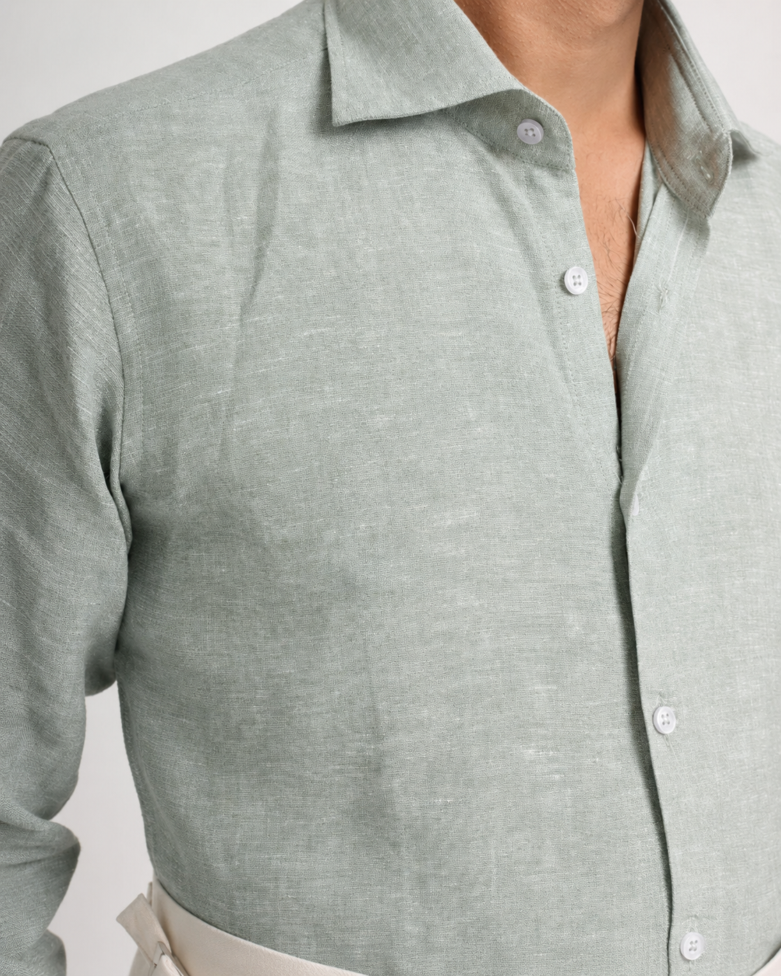 Sage Green Linen Shirt
