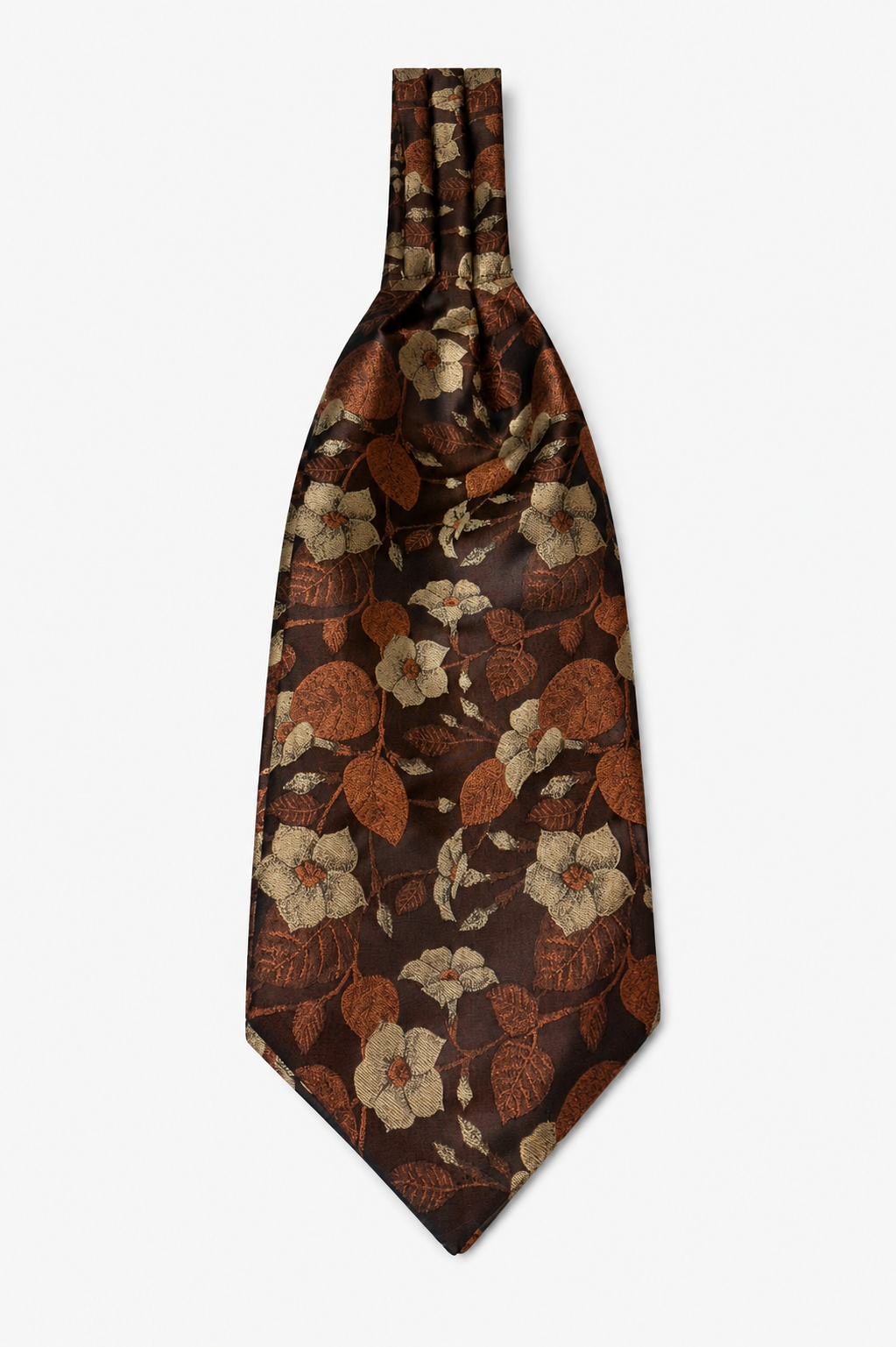 Brown Floral Ascot