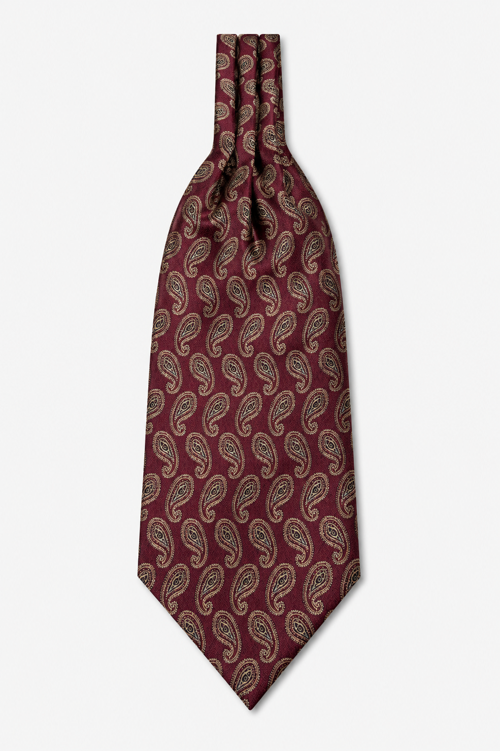 Burgundy Paisley Ascot