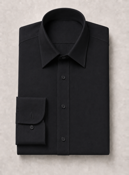 Black Point Collar Formal Shirt