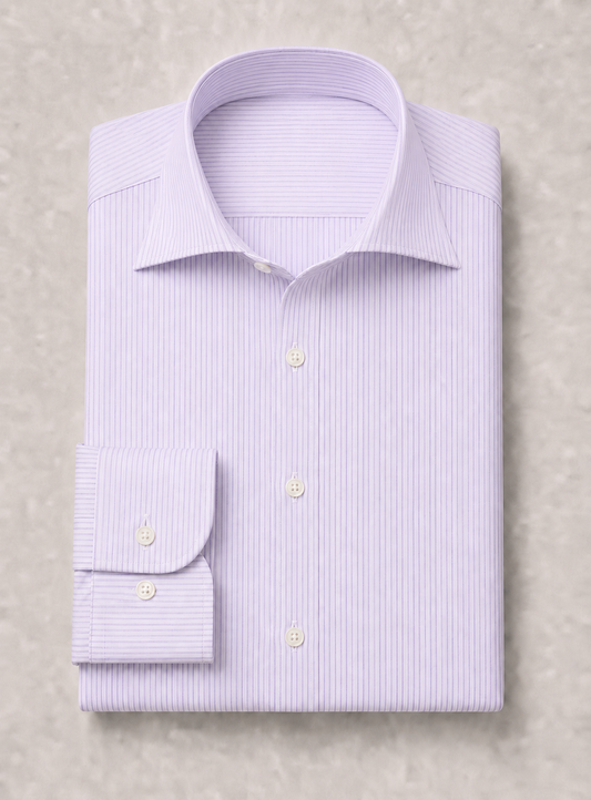Lavender Micro Stripe Cutaway Shirt