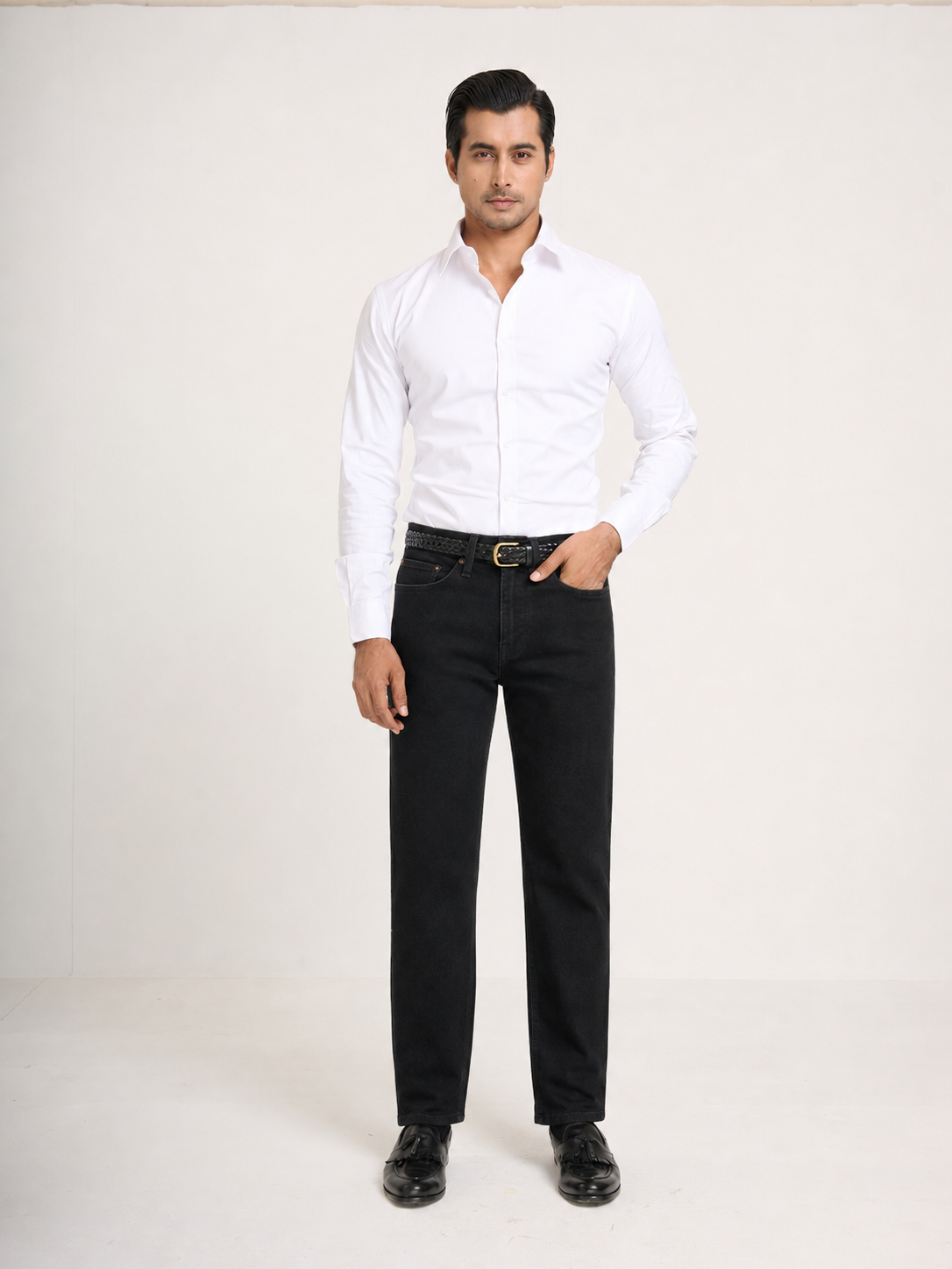 Black Straight Fit Jeans
