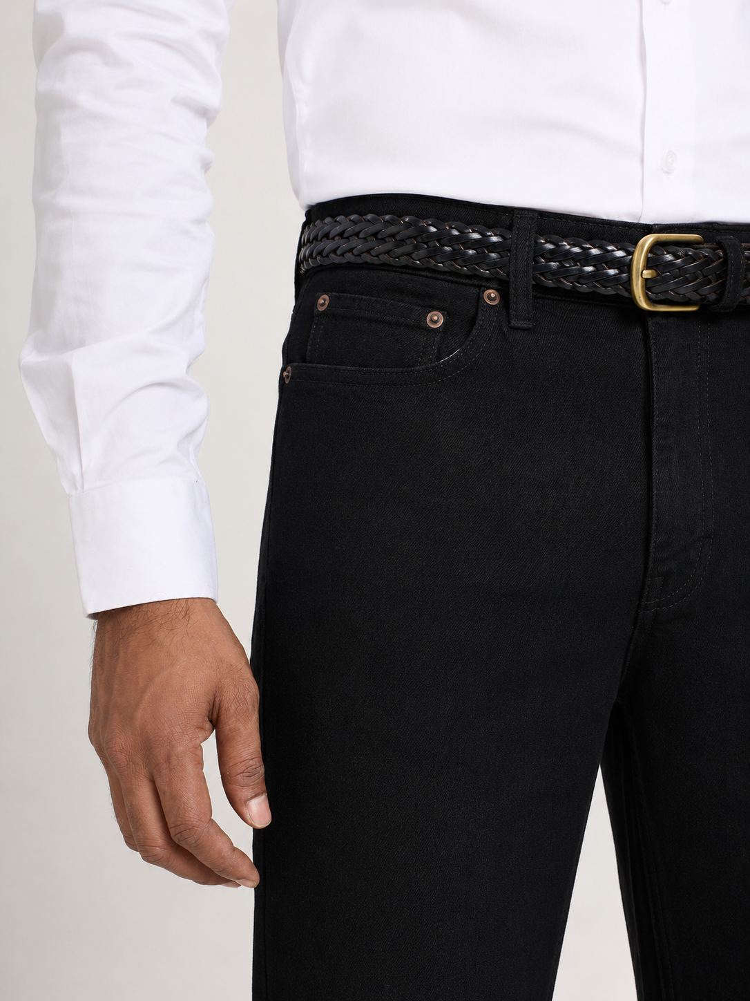 Black Straight Fit Jeans