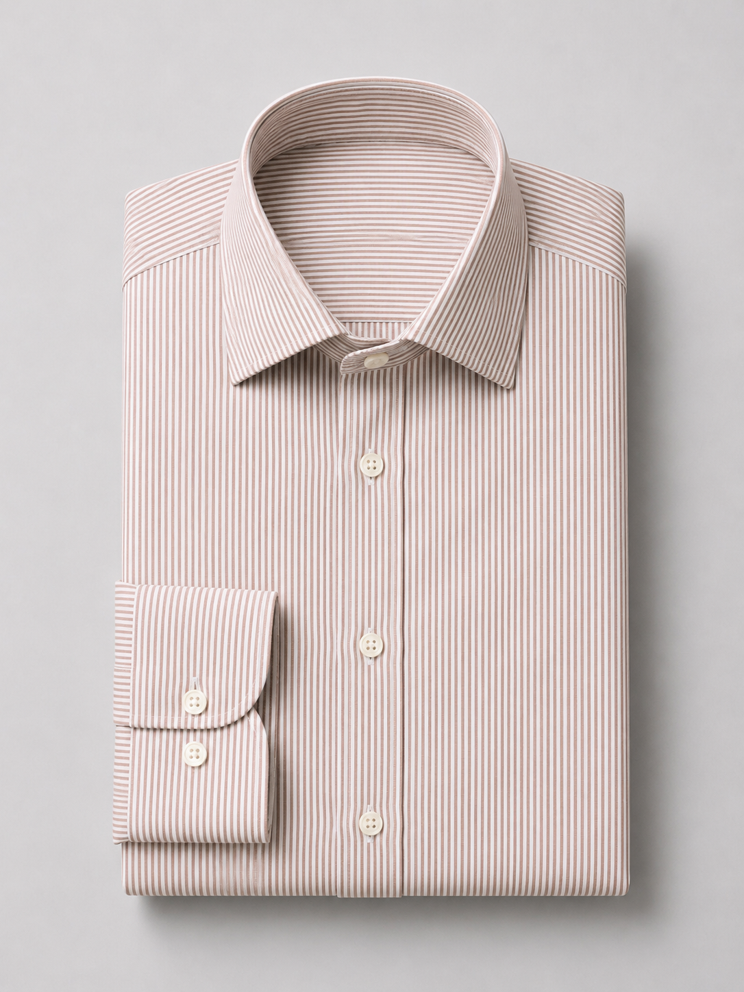 Brown Micro Stripe Cutaway Shirt